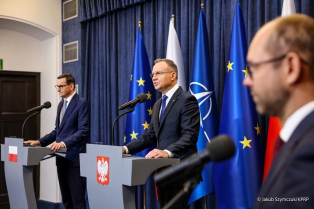 [VIDEO] Na konferencji  Prezydent RP Andrzej Duda podkreślał, że stanowisko rządu i obecnych władz w kwestii migracji jest jednolite i niezmienne