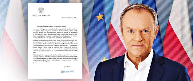 List Premiera Donalda Tuska z życzeniami dla członków korpusu Służby Cywilnej